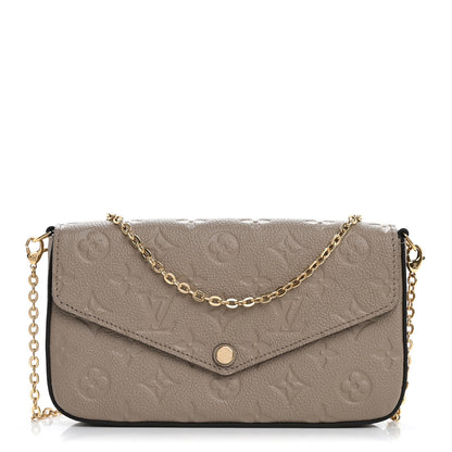 Louis Vuitton Empreinte Pochette Felicie Chain Wallet Tourterelle 1 of 10
