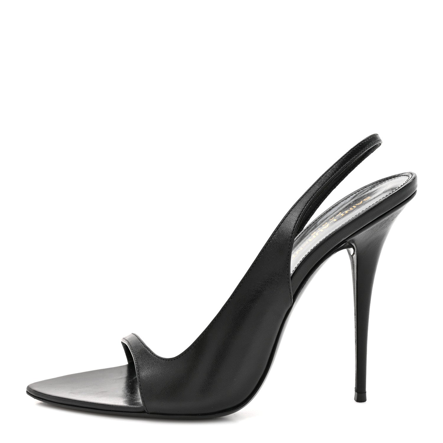 Saint Laurent Calfskin Gippy 110mm Sandals  40 Black 1 of 9