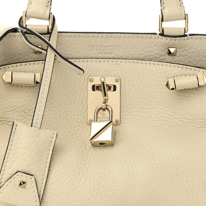 Valentino Garavani Pebbled Calfskin Small Joylock Satchel Ivory 8 of 10