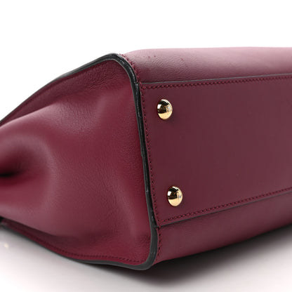 Fendi Vitello Seta Medium Peekaboo Iconic Satchel Magenta 9 of 13