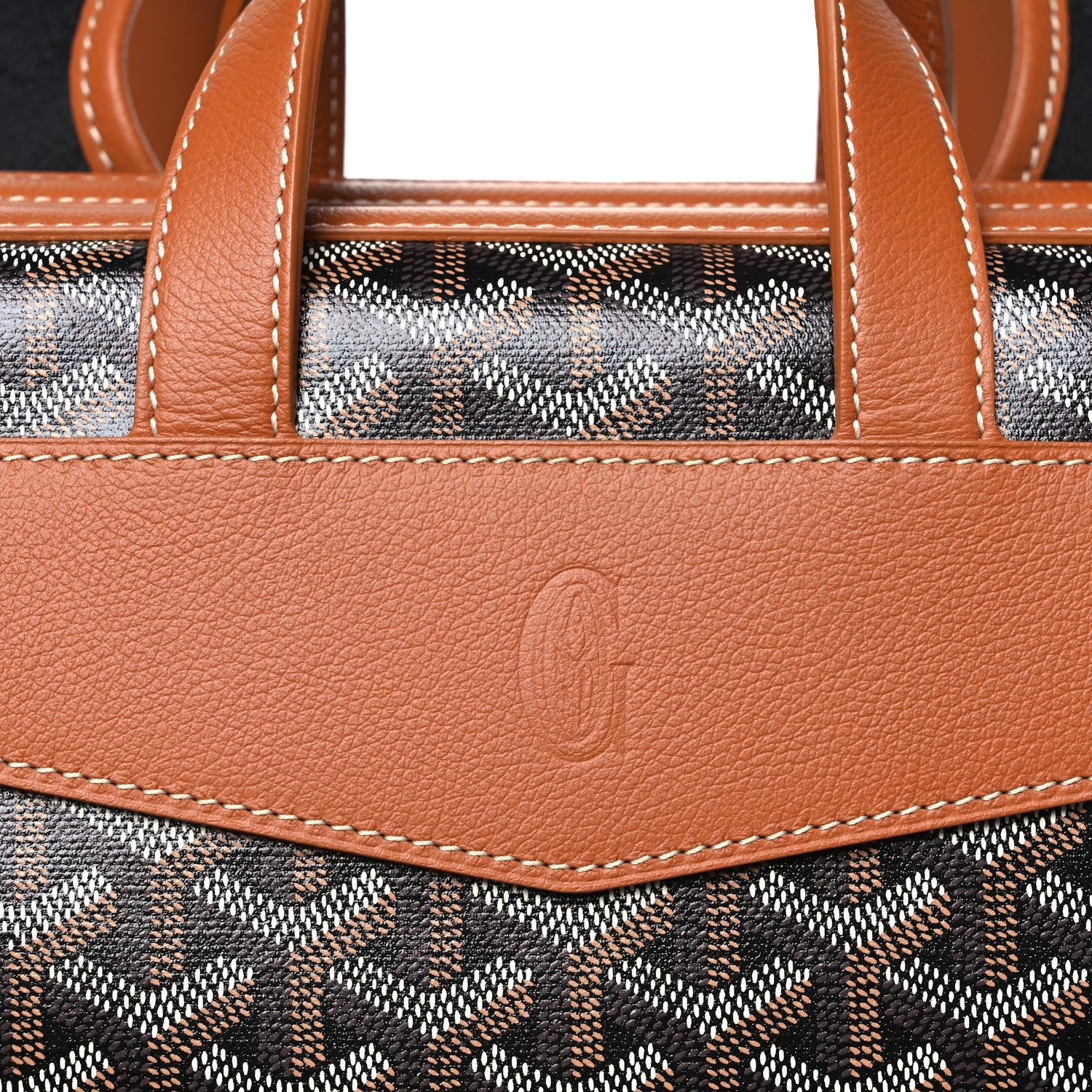 Goyard Goyardine Calfskin Cisalpin Backpack  Black Gold 7 of 10