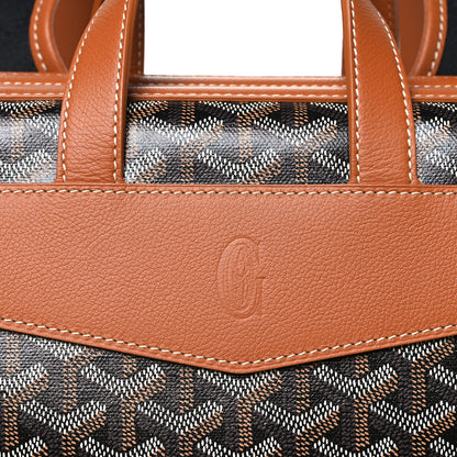 Goyard Goyardine Calfskin Cisalpin Backpack  Black Gold 7 of 10