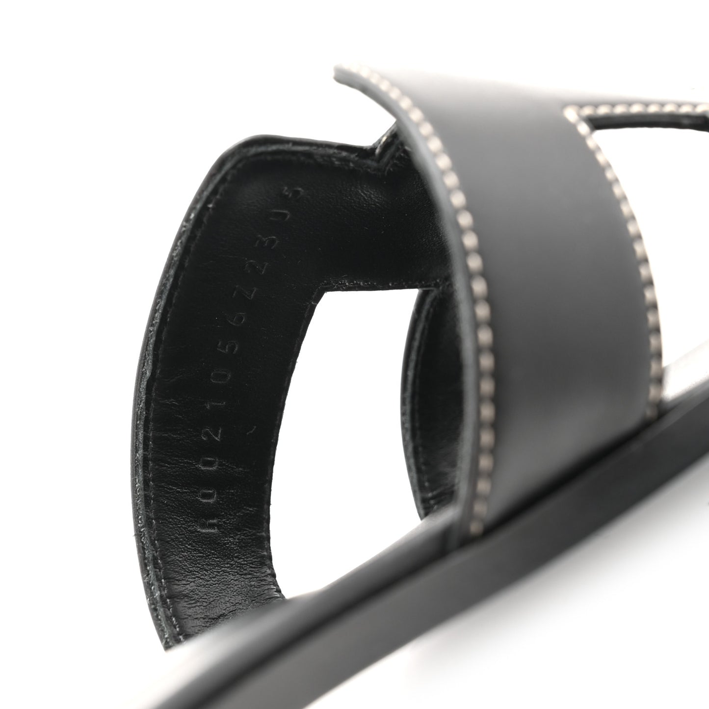 Box Calfskin Oran Sandals 37 Black