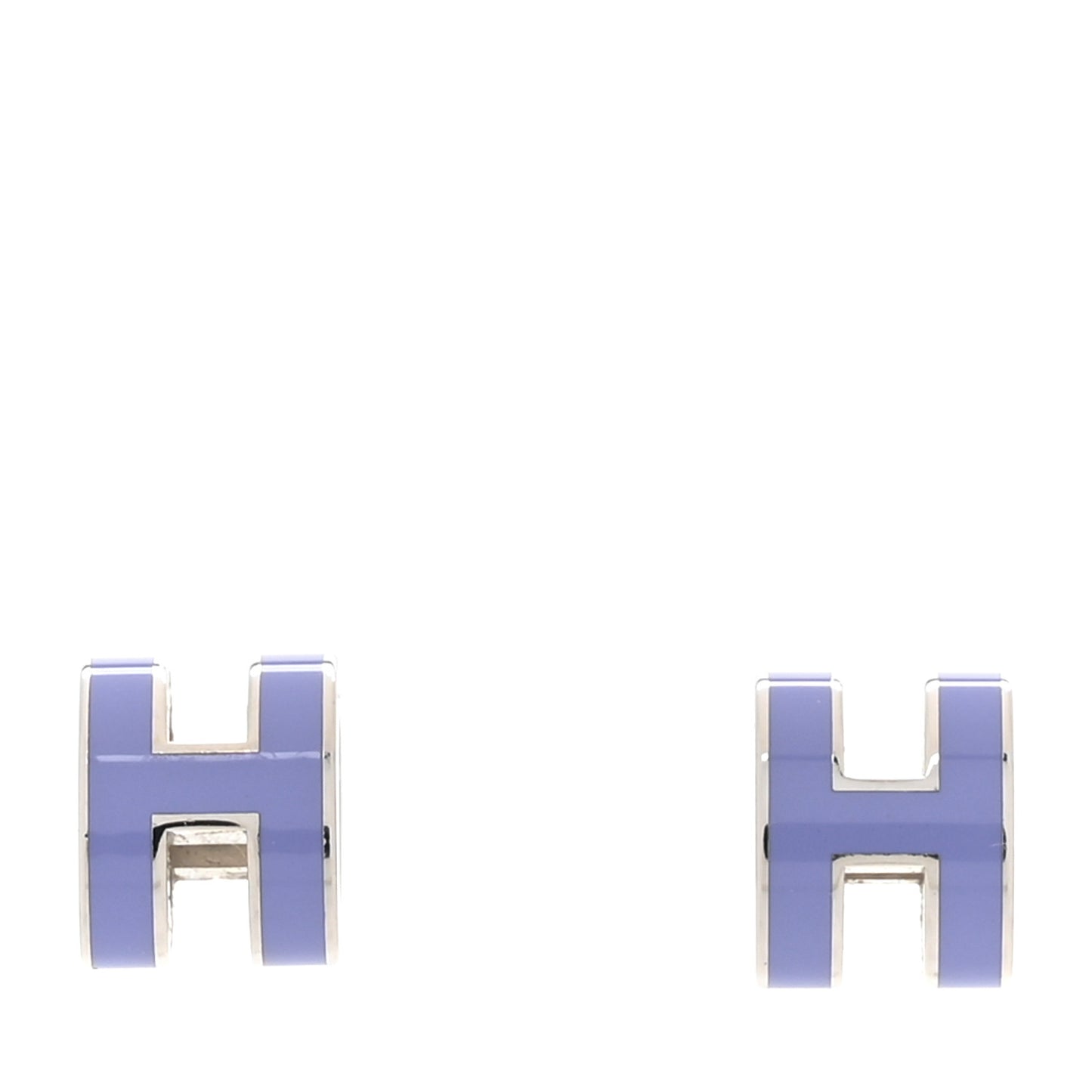 Palladium Lacquered Mini Pop H Earrings Lilac