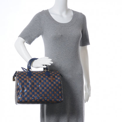Louis Vuitton Damier Paillettes Speedy 30 Blue 2 of 8
