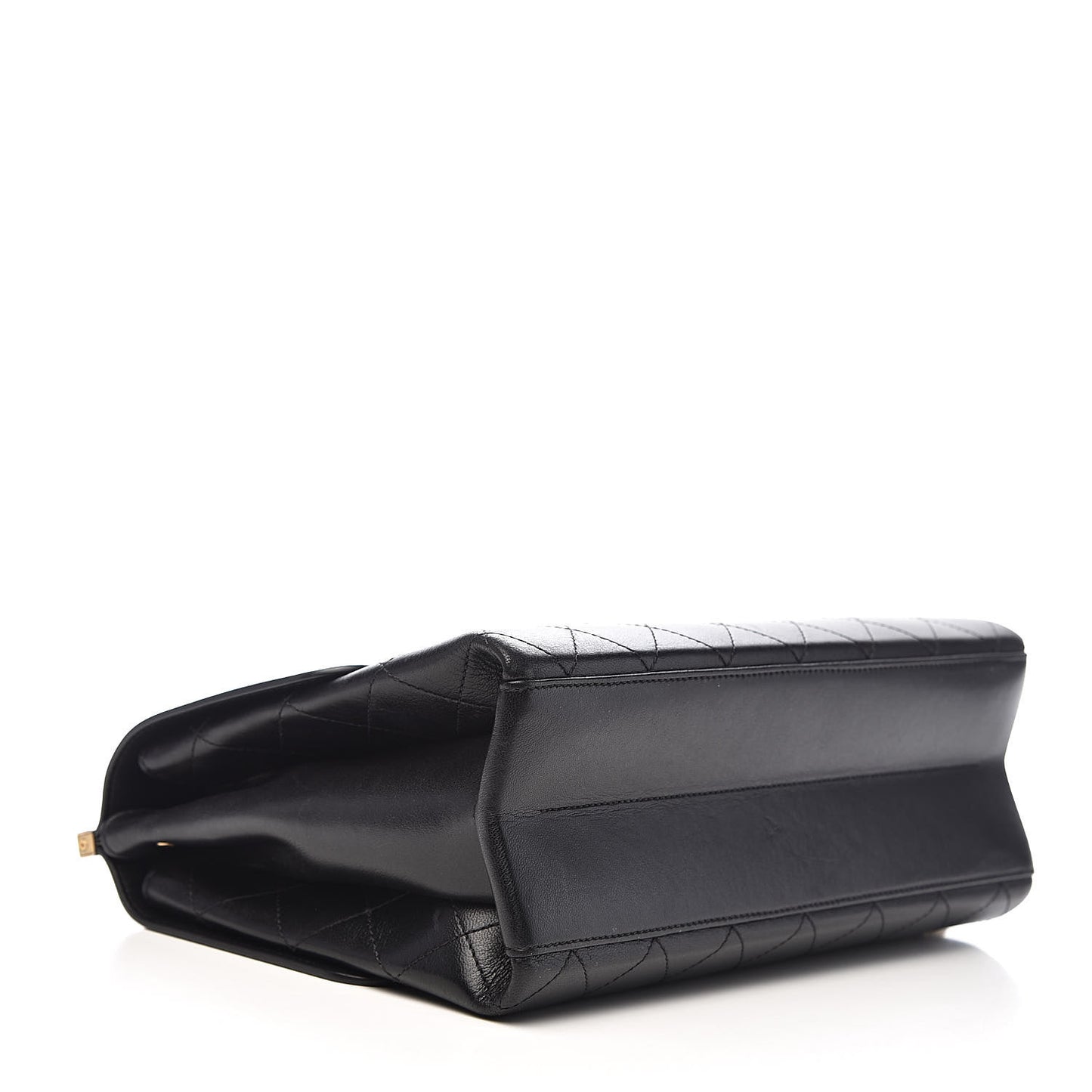 Goatskin Stitched Flap Black