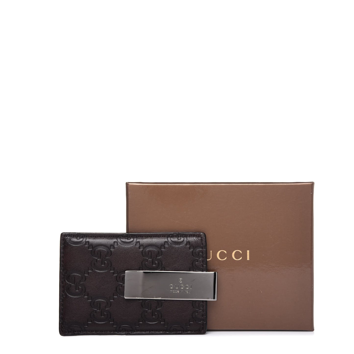 Guccissima Money Clip Chocolate