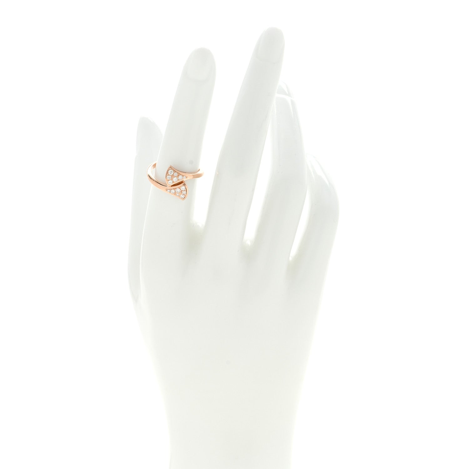Bulgari 18K Rose Gold Diamond Divas' Dream Ring 52 6 2 of 4