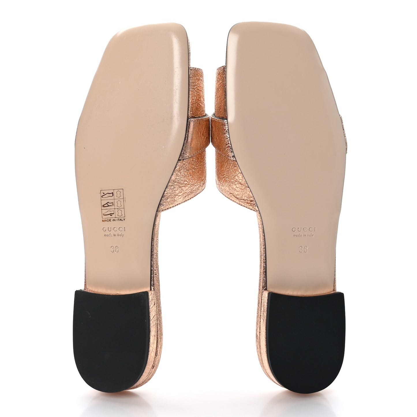 Galassia GG Marmont Flat Slide Sandals 38 Salmone