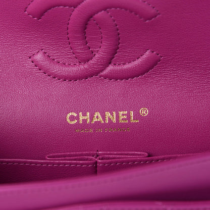 Chanel Lambskin Quilted Small Double Flap Purple 21 of 23