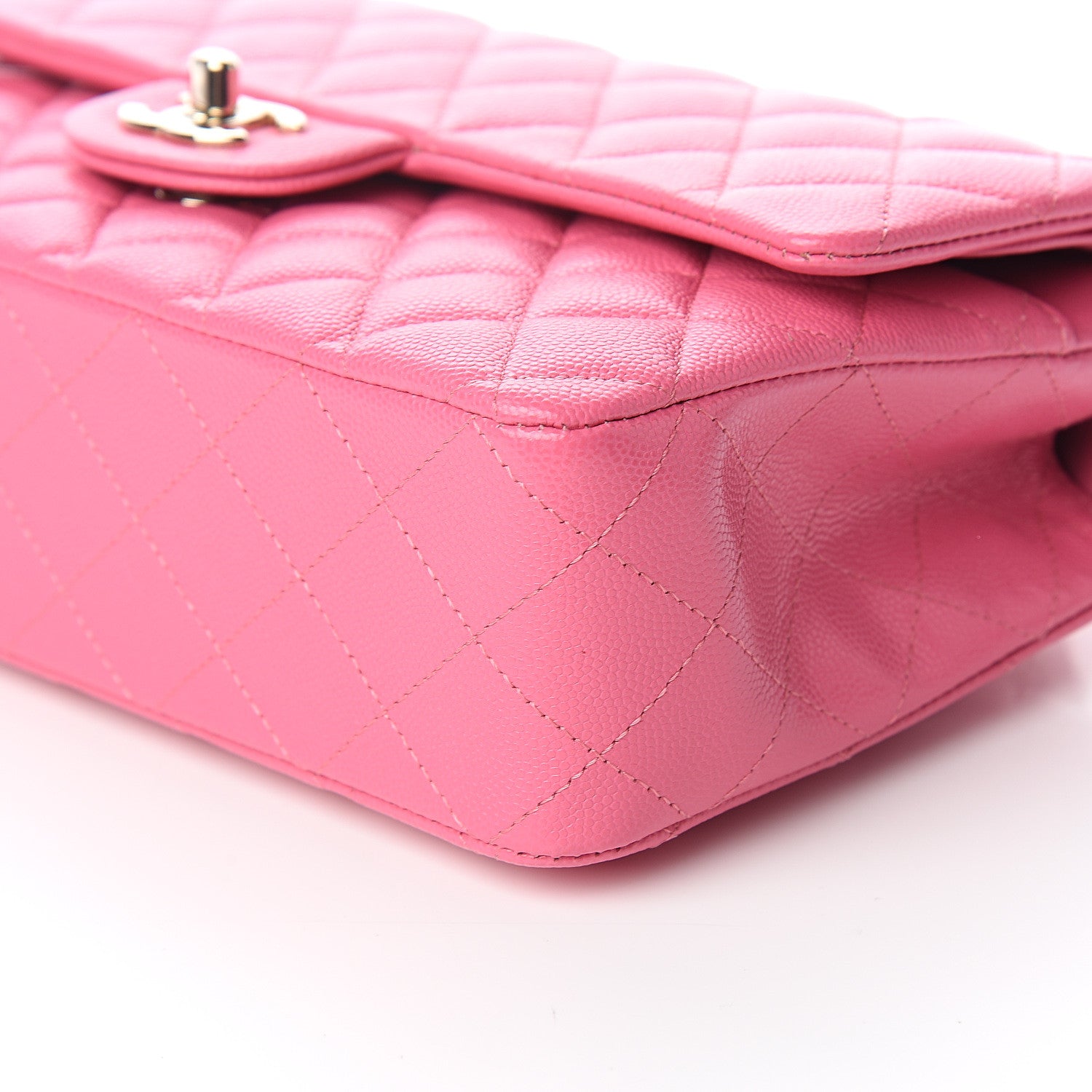 Chanel Caviar Quilted Medium Double Flap Pink 8 of 12