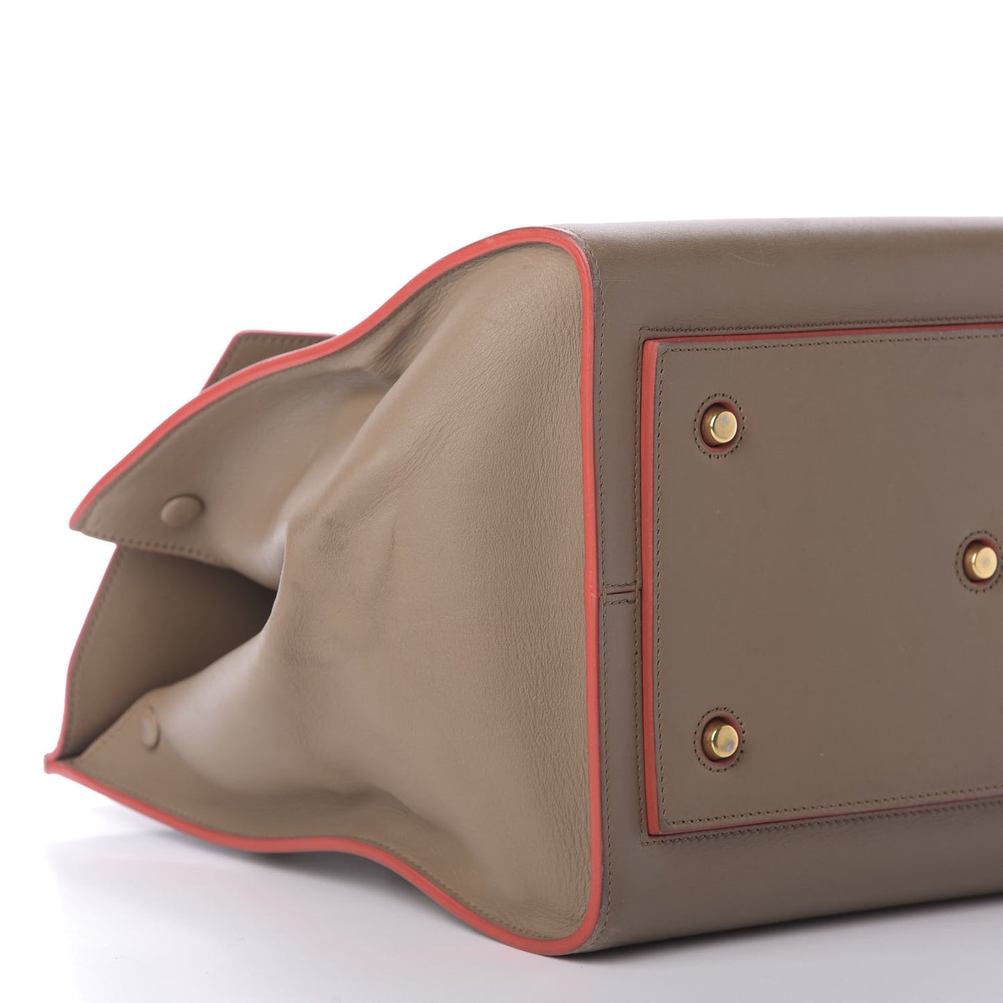 Crisped Calfskin Medium Tie Knot Tote Taupe