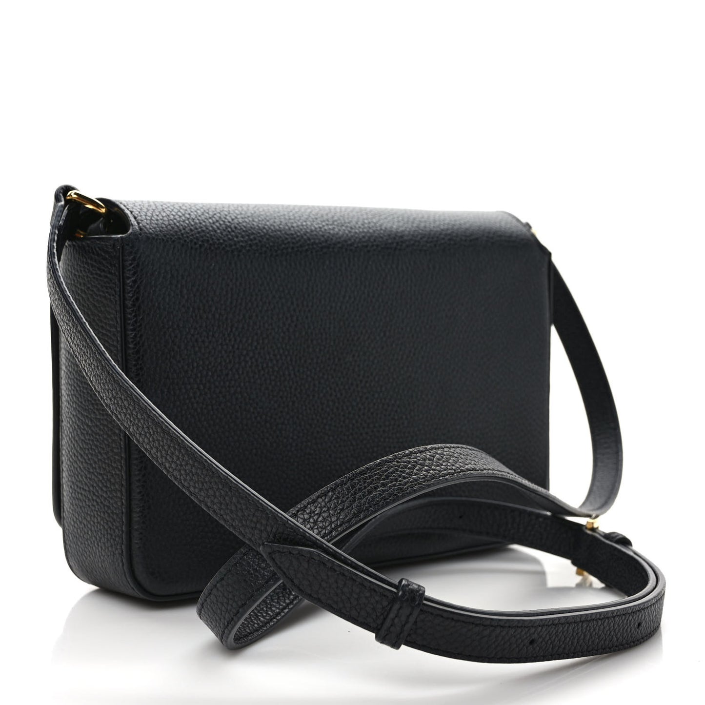 Grainy Calfskin Vintage Check Hampshire Crossbody Black