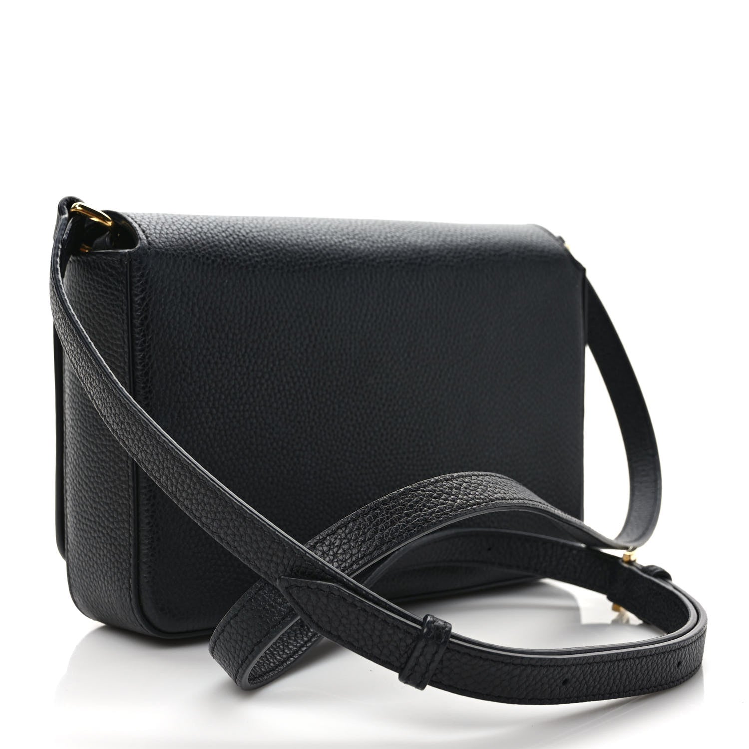 Burberry Grainy Calfskin Vintage Check Hampshire Crossbody Black 3 of 9