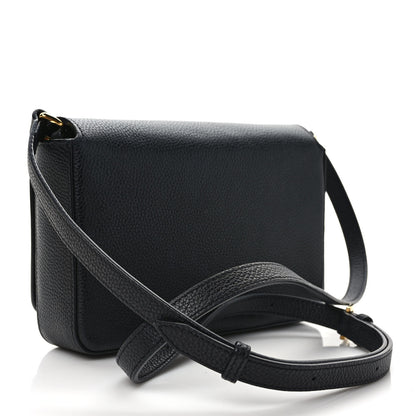 Burberry Grainy Calfskin Vintage Check Hampshire Crossbody Black 3 of 9