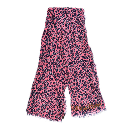 Louis Vuitton Cashmere Silk Leopard Etole Stole Corail 1 of 4
