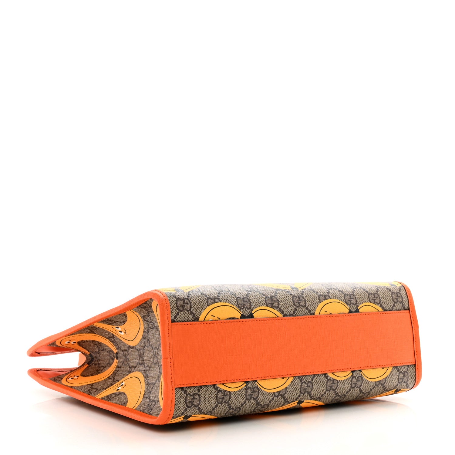 Gucci GG Supreme Monogram Banana Childrens Tote Beige Ebony Multicolor Carrot Orange 4 of 10