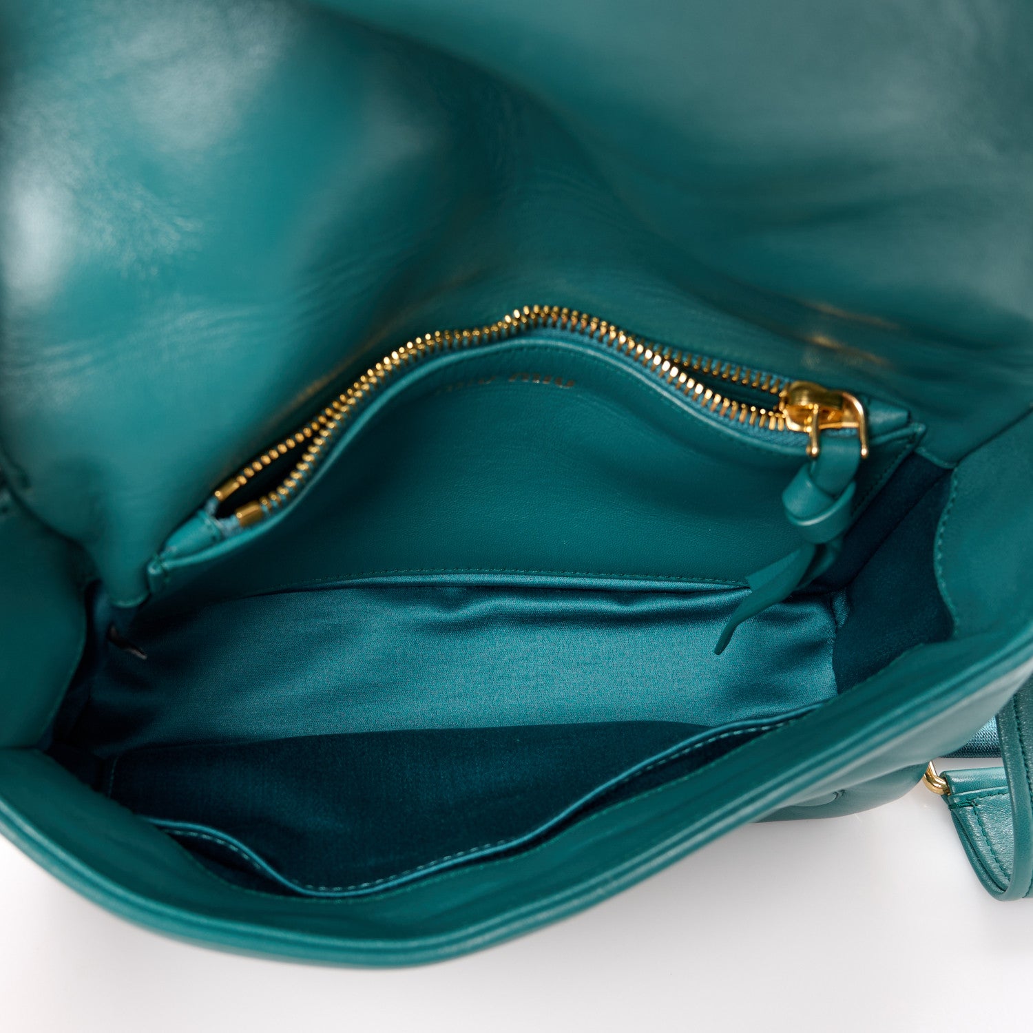 Miu Miu Nappa Quilted Shoulder Bag Laguna 5 of 12