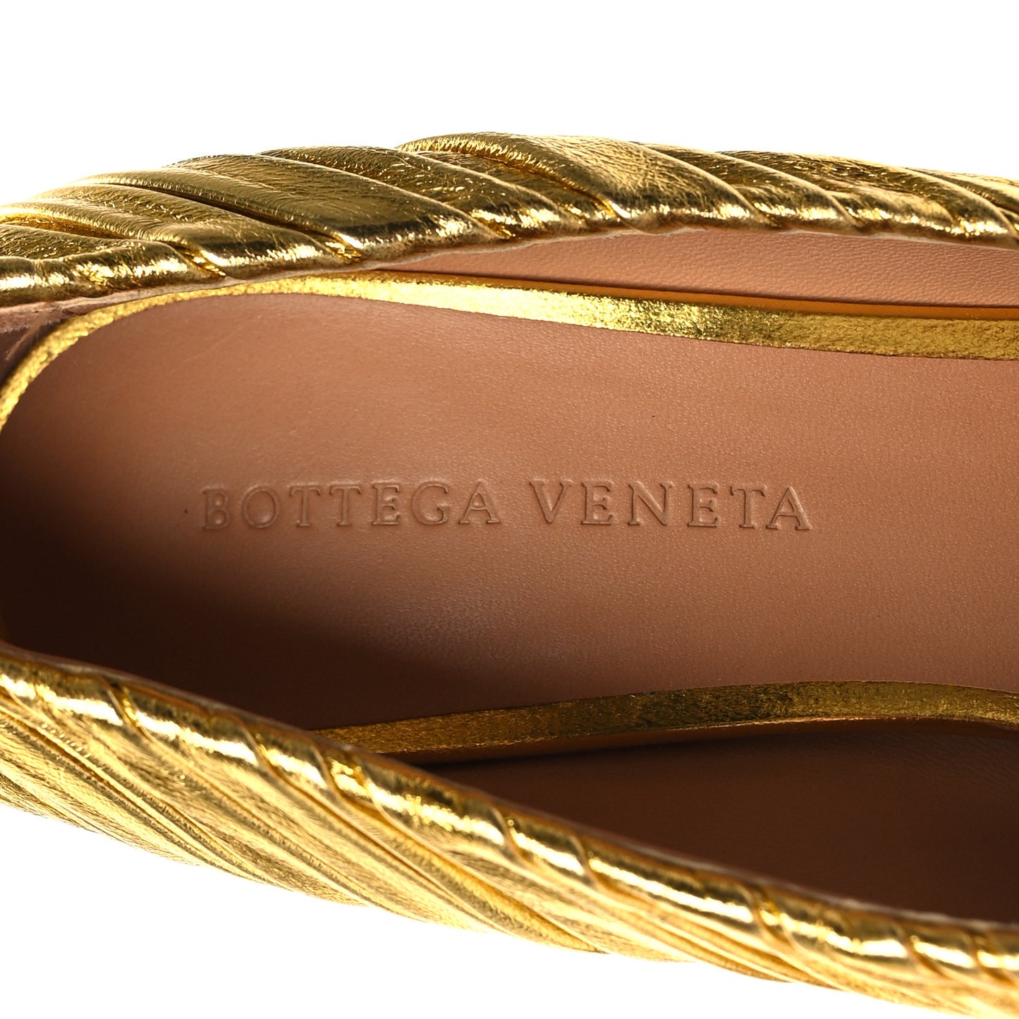 Metallic Bark Nappa Almond Pumps 37 Gold