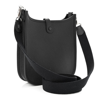 Hermes Taurillon Clemence Evelyne TPM Black 3 of 11