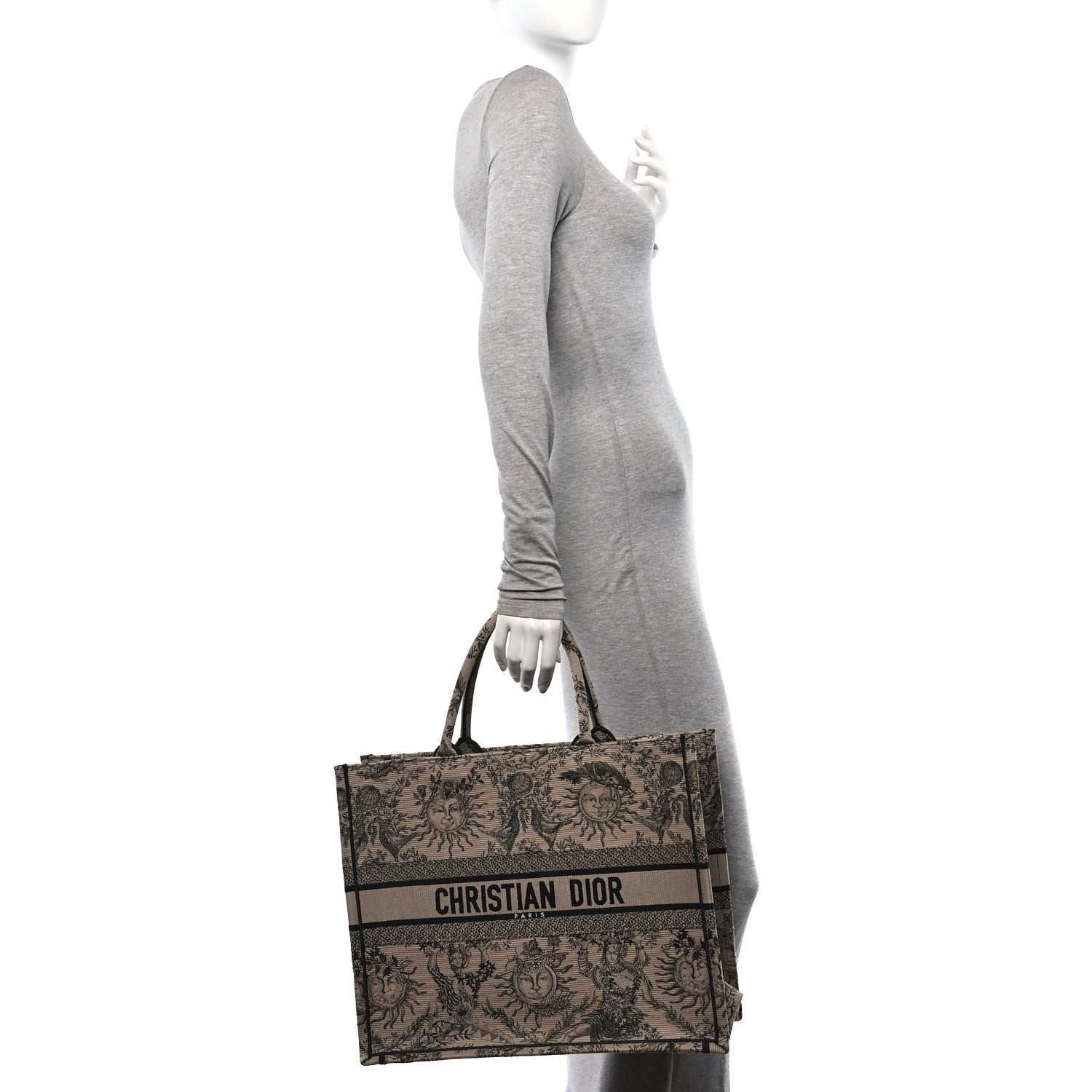 Christian Dior Canvas Embroidered Large Toile de Jouy Soleil Book Tote Beige 2 of 11