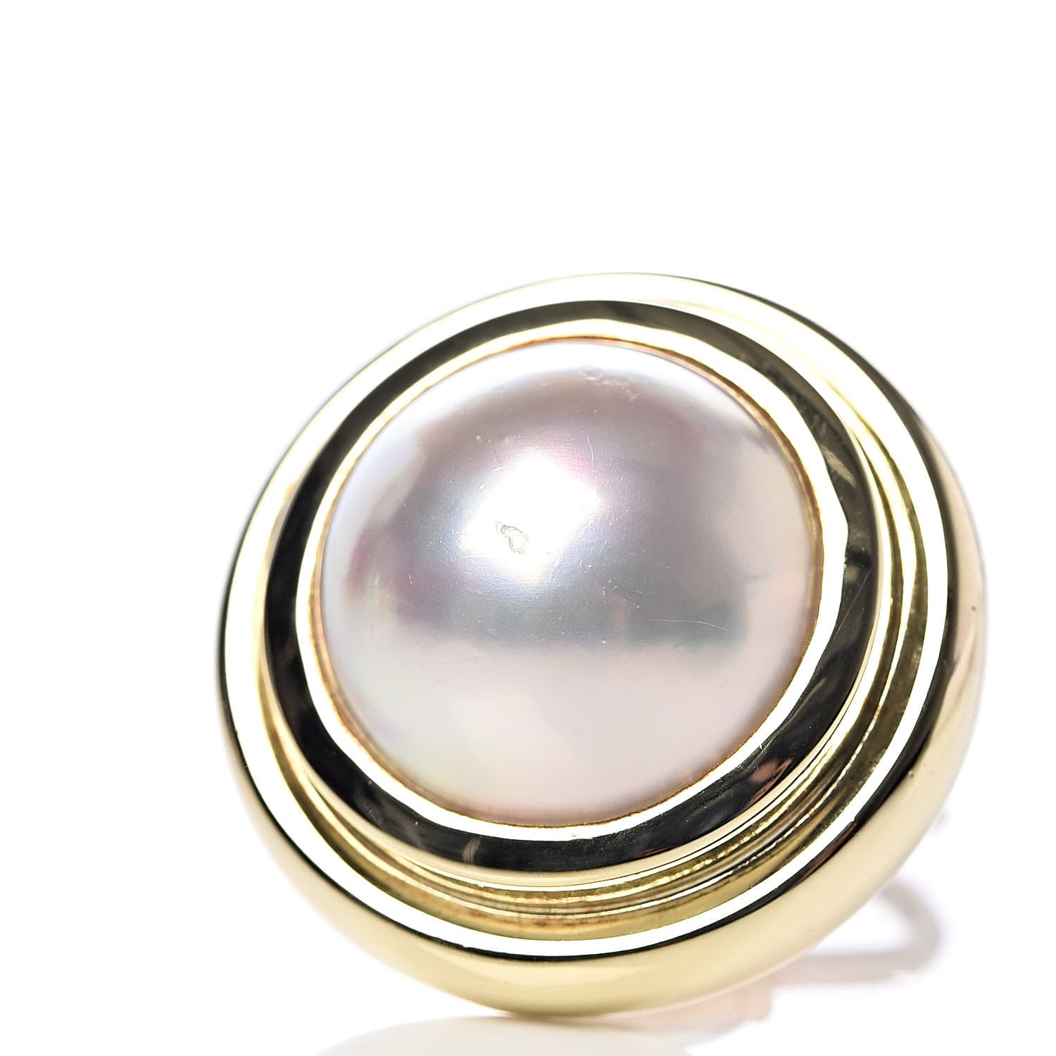 Tiffany 18K Yellow Gold Pearl 12mm Paloma Picasso Clip On Earrings 5 of 5