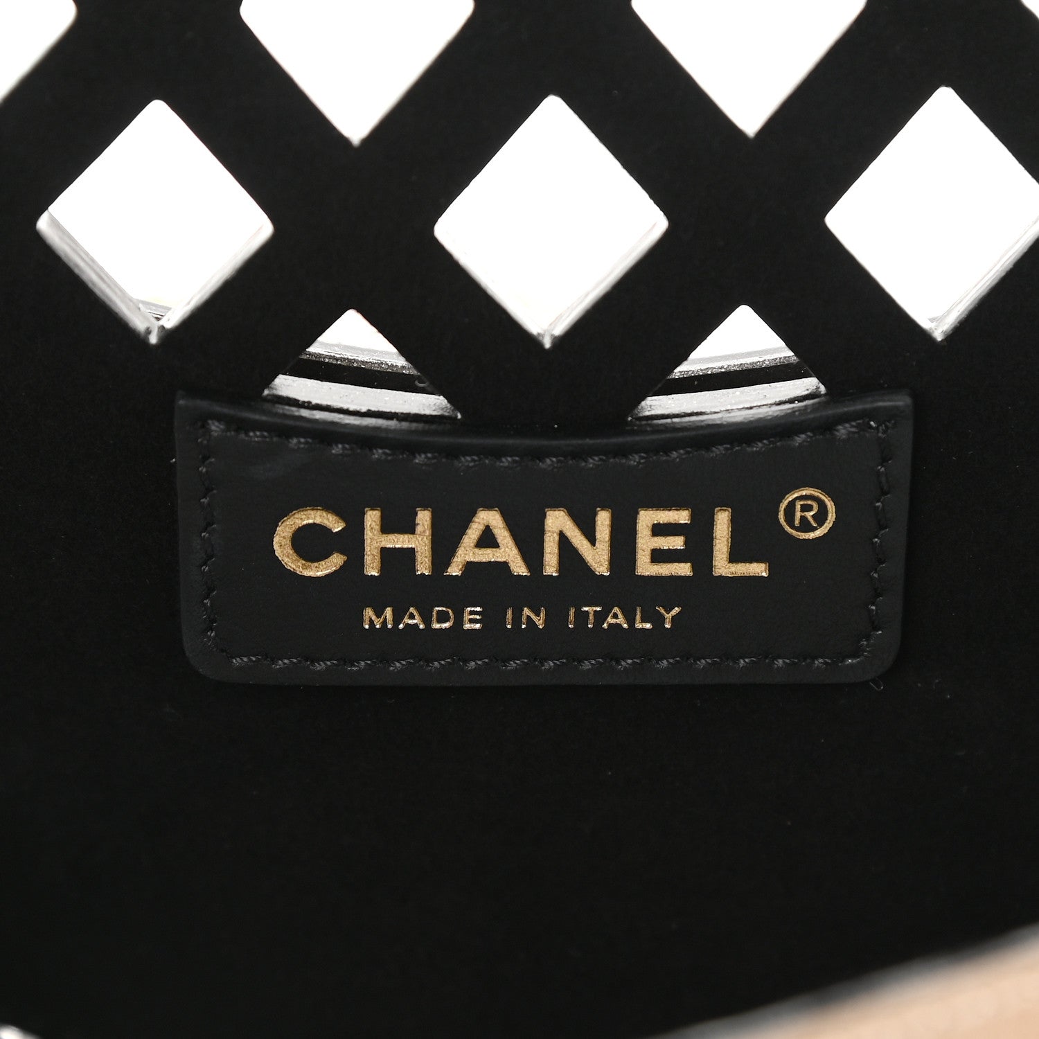 Chanel Metallic Lambskin Small Sea Through Flap Gold Black 8 of 11
