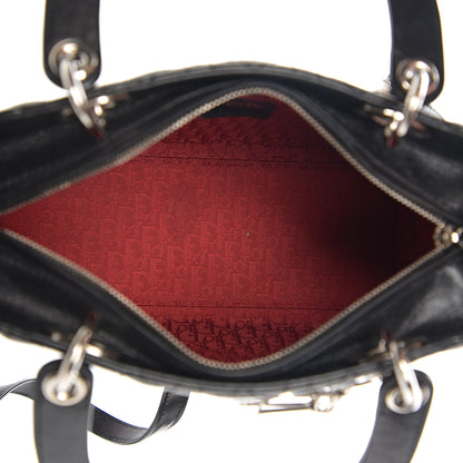 Christian Dior Lambskin Cannage Medium Lady Dior Black 4 of 10
