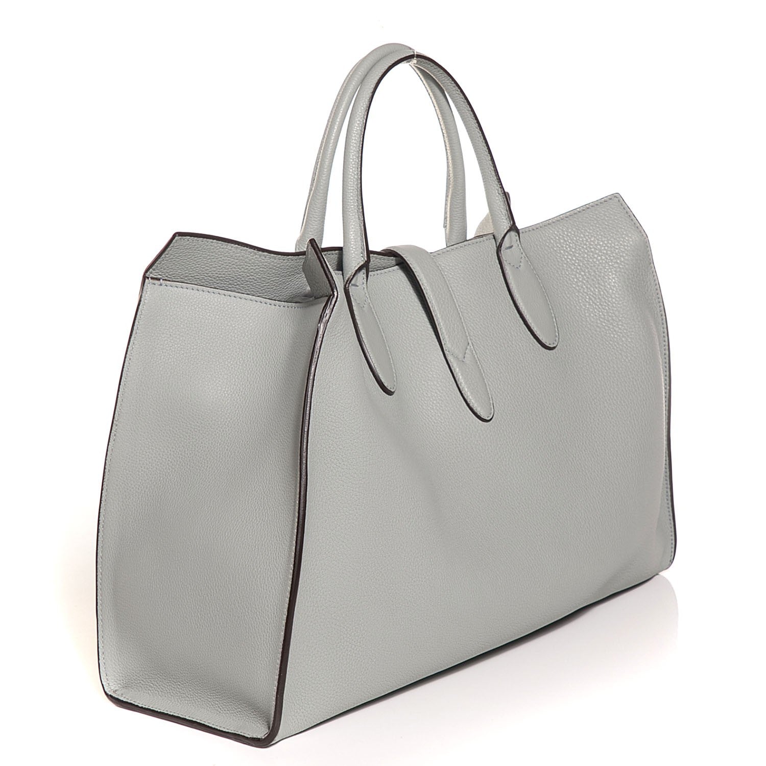 Gucci Soft Calfskin Medium Jackie Top Handle Bag Light Grey 3 of 8