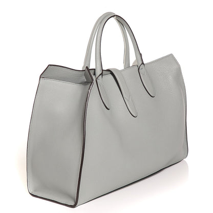 Gucci Soft Calfskin Medium Jackie Top Handle Bag Light Grey 3 of 8