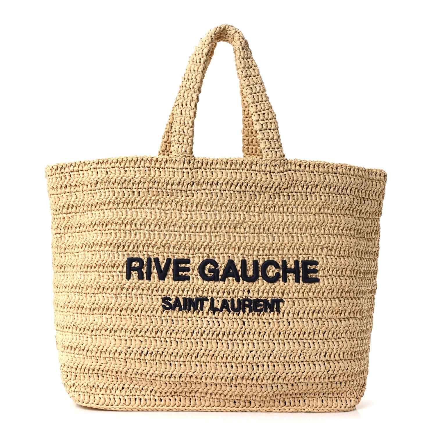 Saint Laurent Raffia Rive Gauche Tote Natural 1 of 10