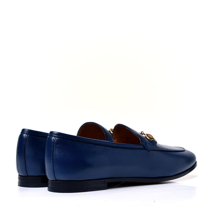 Gucci Malaga Kid Womens Jordaan Loafers 36.5 Electric Blue 3 of 9