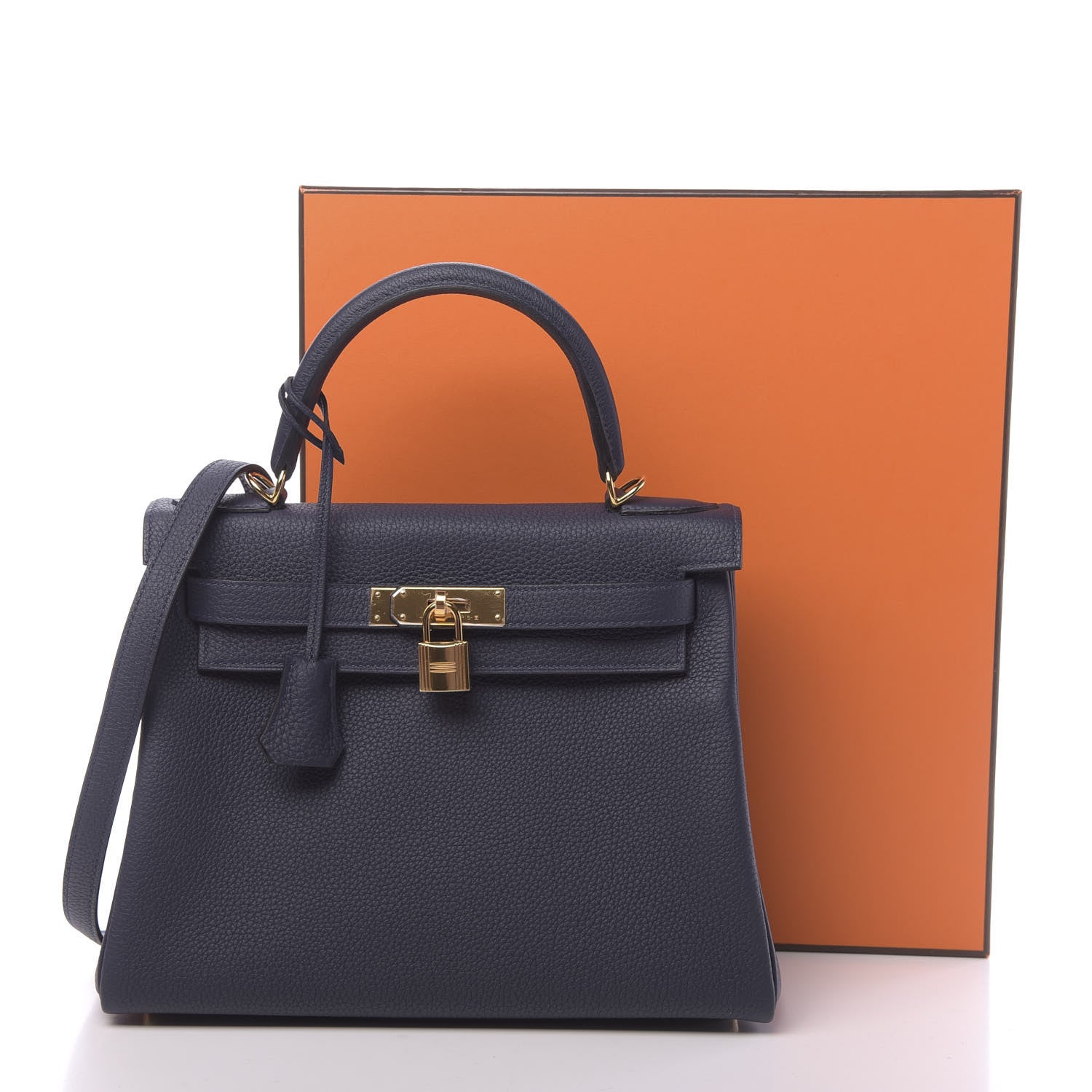 Hermes Togo Kelly Retourne 28 Bleu Nuit 11 of 11