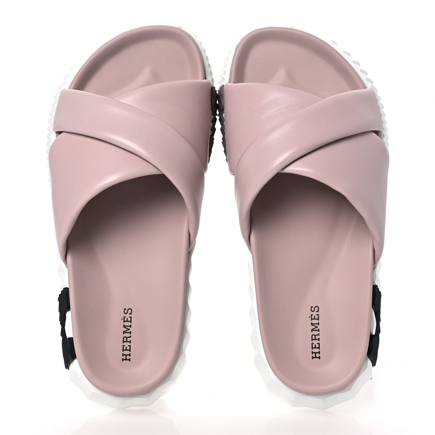 Hermes Nappa Womens Infra Sandals 37 Rose Porcelaine 2 of 11