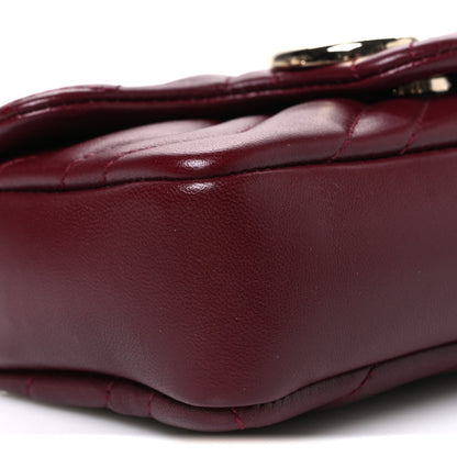 Gucci Lambskin Matelasse Mini GG Marmont Shoulder Bag Rosso Ancora 8 of 9