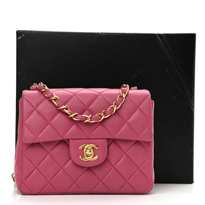 Chanel Lambskin Quilted Mini Square Flap Bag Pink 11 of 11