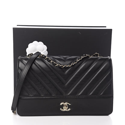 Chanel Lambskin Chevron Quilted Flap Black 11 of 11