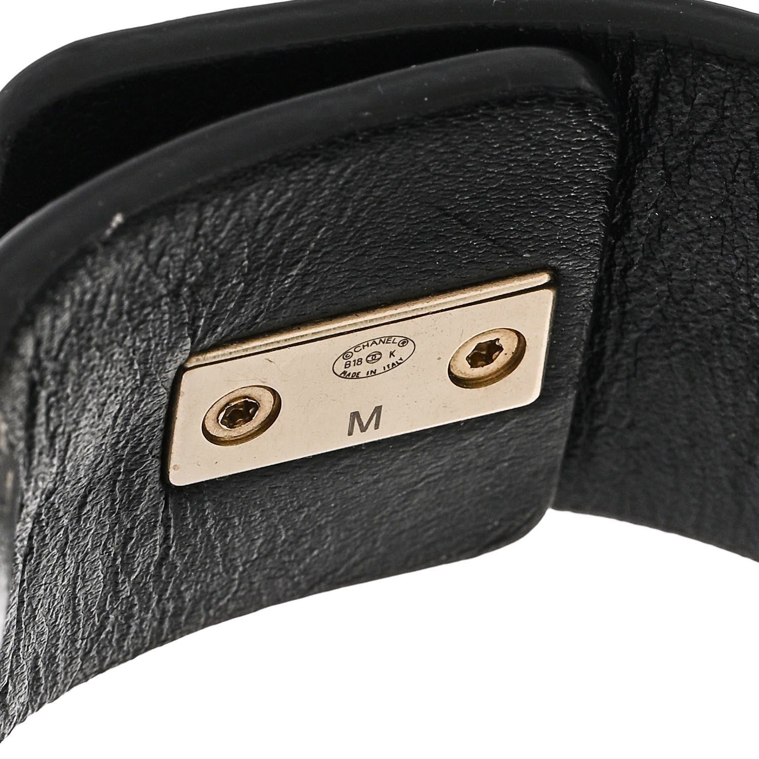 Chanel Lambskin CC Chain Turnlock Bracelet M Black 4 of 4