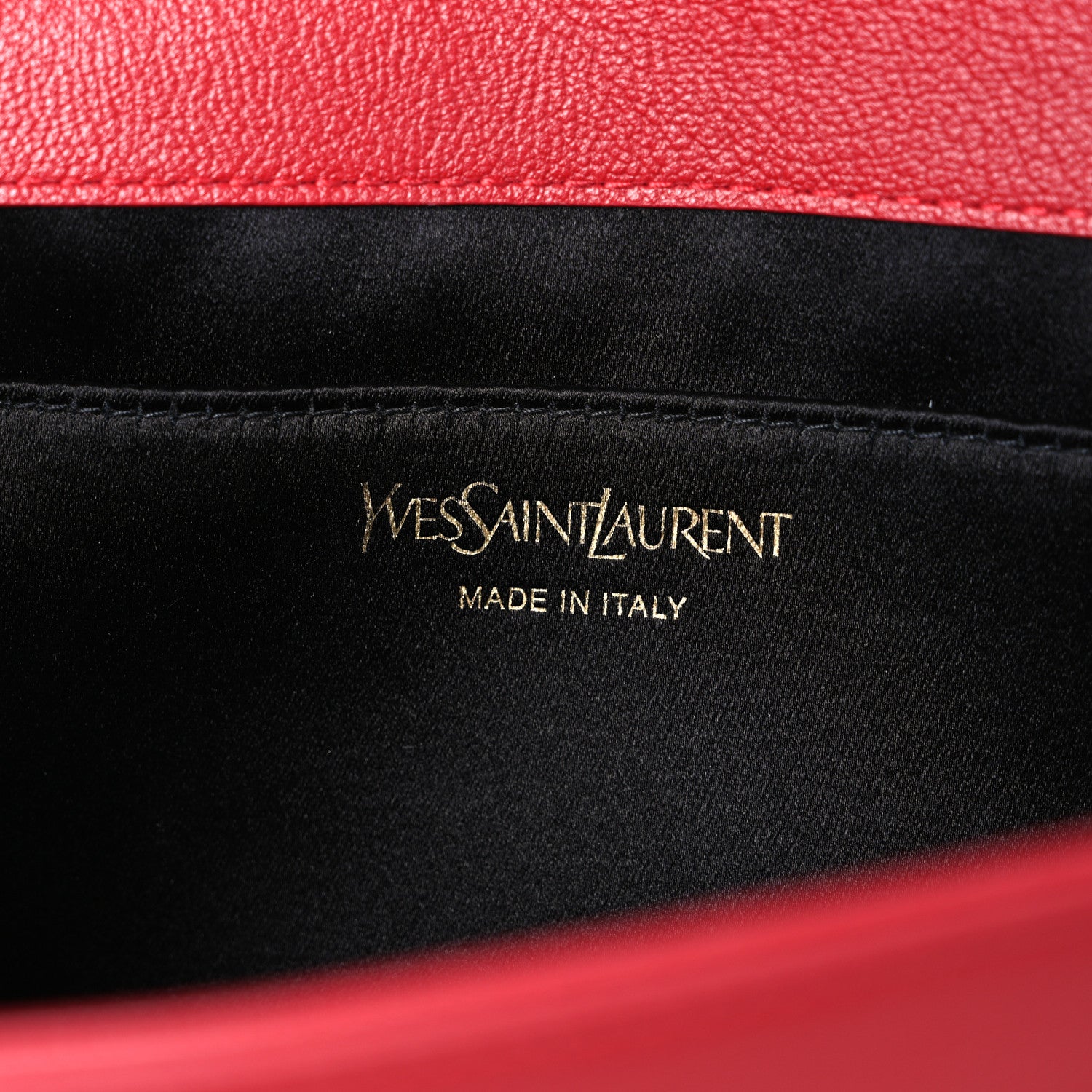 Saint Laurent Calfskin Monogram Large Belle De Jour Clutch Red 6 of 7