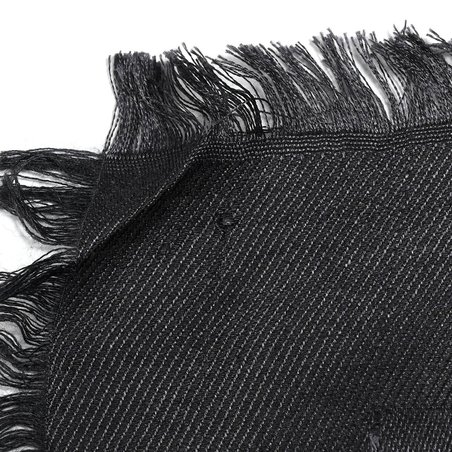 Silk Lurex Wool Monogram Shine Shawl Charcoal Grey