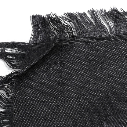 Louis Vuitton Silk Lurex Wool Monogram Shine Shawl Charcoal Grey 11 of 12