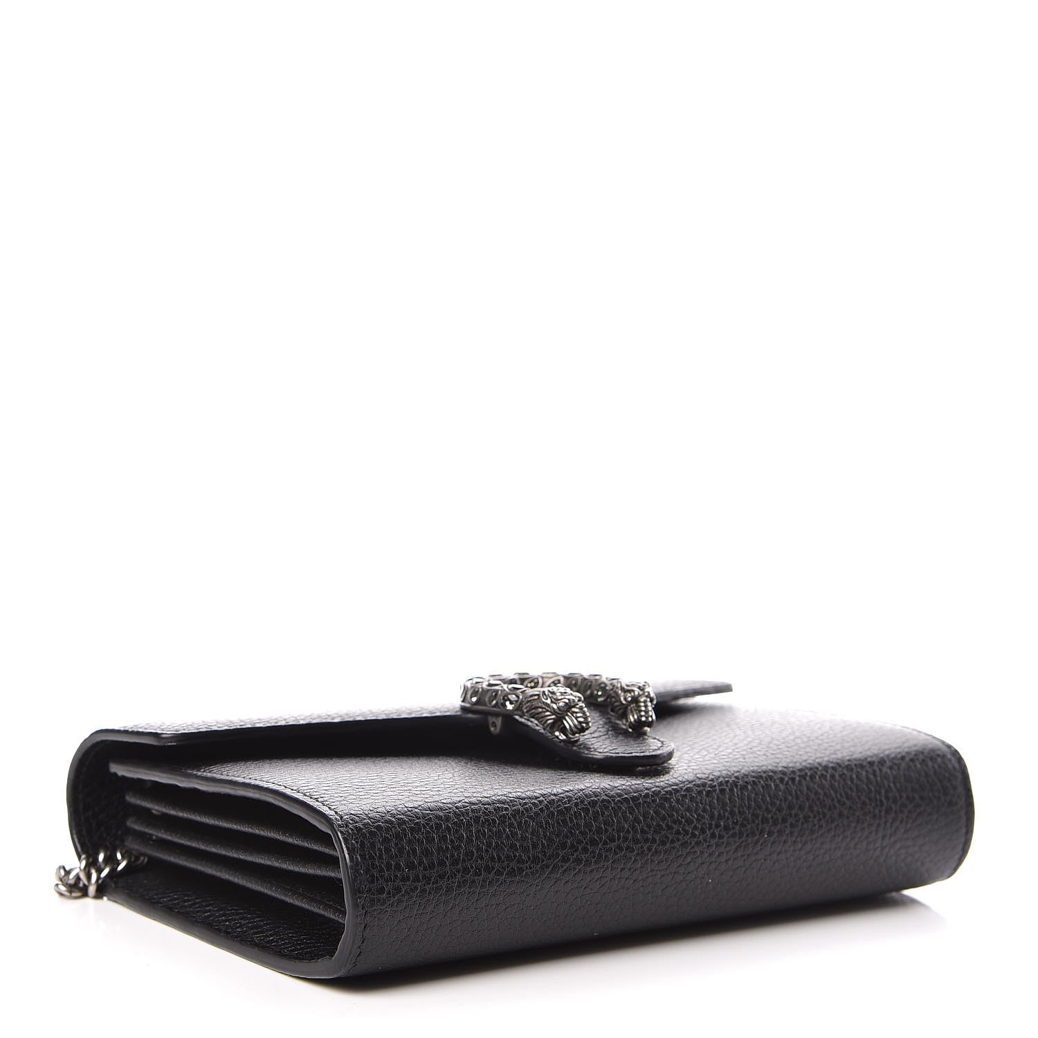 Gucci Calfskin Mini Dionysus Chain Wallet Black 4 of 11