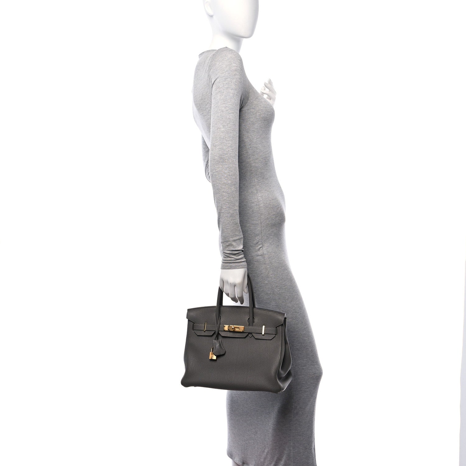 Hermes Togo BIRKIN 30 Gris Meyer 2 of 10