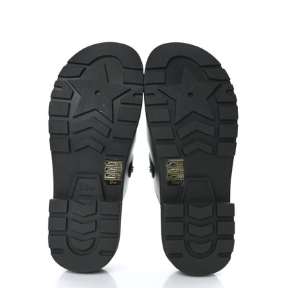 Christian Dior Calfskin Diorquake Buckled Lug Sole 15mm Clogs 37 Black 6 of 9