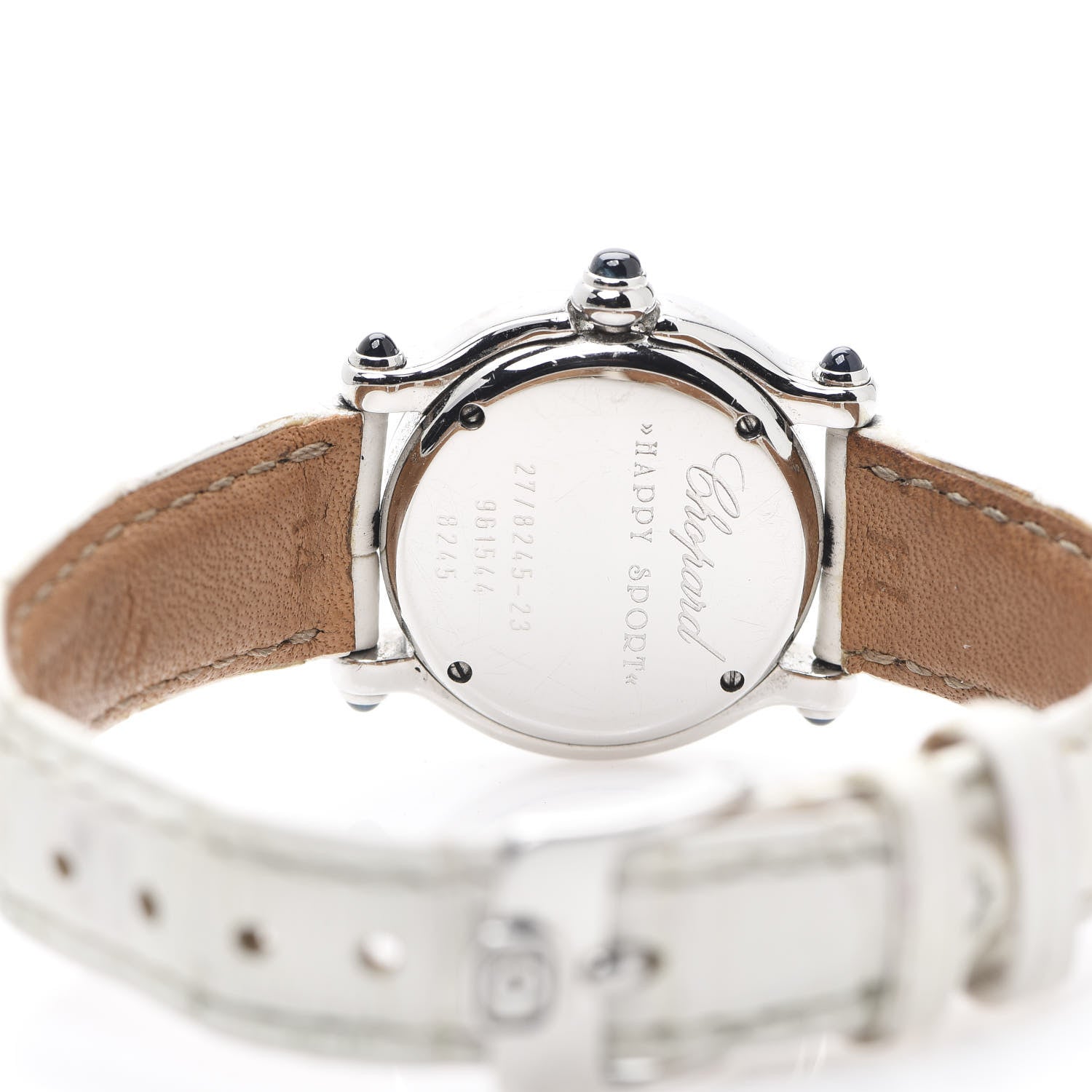 Chopard Stainless Steel Alligator Diamond Mother of Pearl 26mm Happy Sport Moon Star Quartz Watch 4 of 11