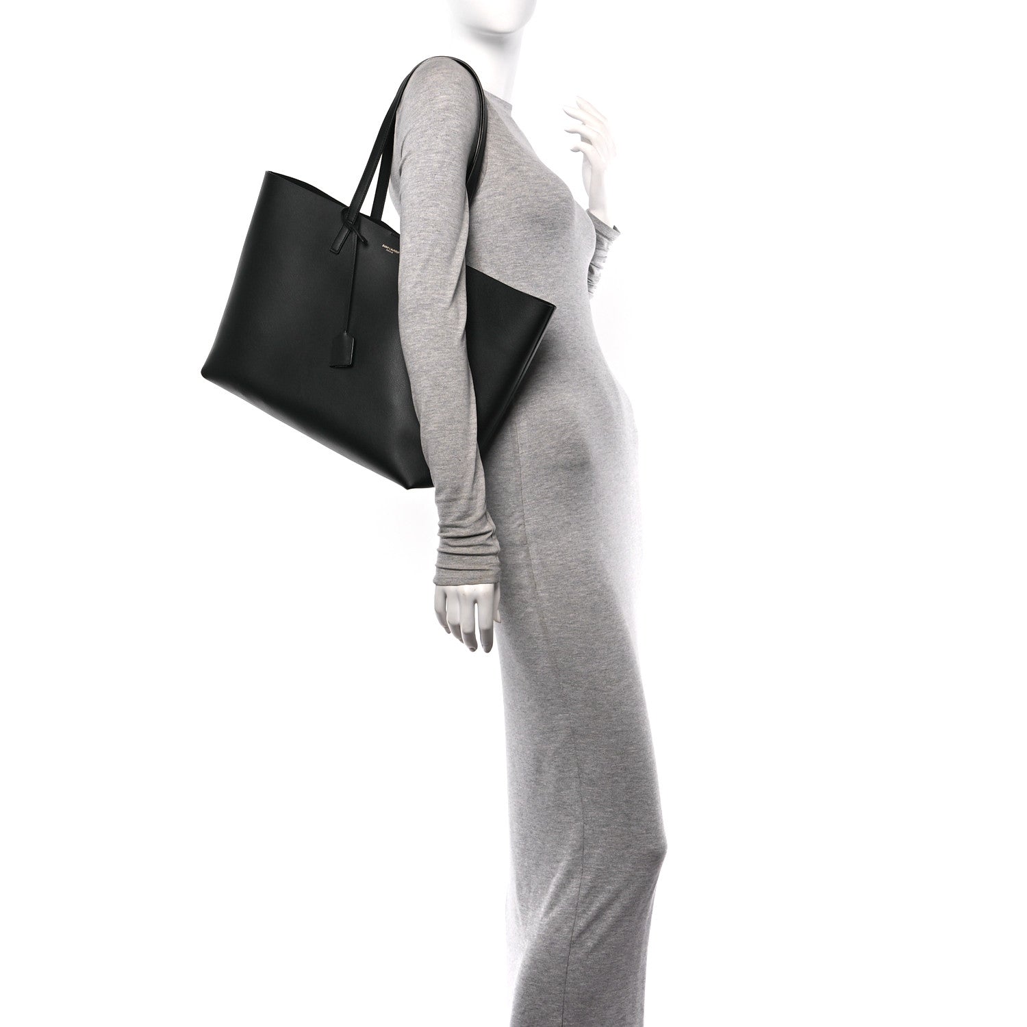 Saint Laurent Calfskin Large Shopping Tote Black 2 of 11