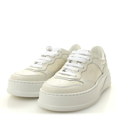 Gucci Calfskin GG Tennis Embossed Perforated Womens Platform 55mm Sneakers 35.5 Great White 3 of 9