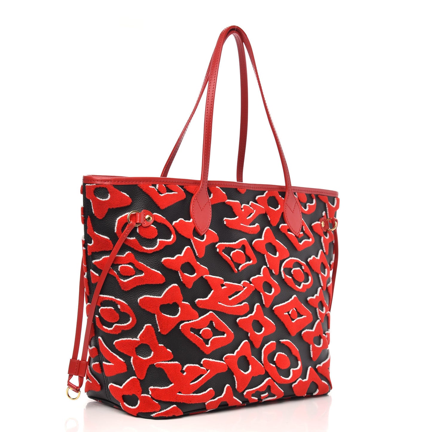 X UF Tufted Monogram Neverfull MM Black Red