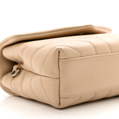 Saint Laurent Calfskin Y Quilted Monogram Toy Loulou Crossbody Bag Nude Powder 8 of 10