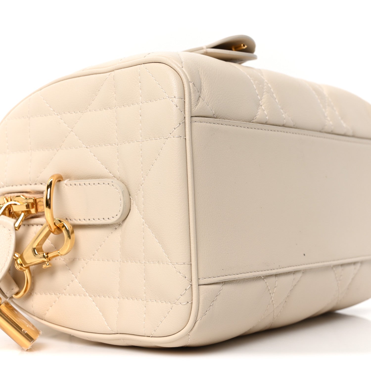 Christian Dior Calfskin Macrocannage Groove 20 Bag Dusty Ivory 9 of 10